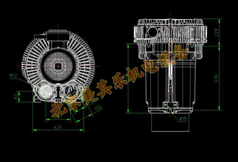 高壓鼓風(fēng)機cad簡圖